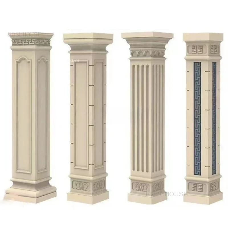 

Simple Square Roman Column Molds European Decorative Garden Building Villa Gate Template Column Model Cement Square Column Shape