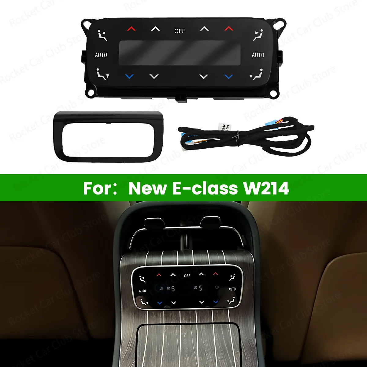 

For Mercedes Benz E Class W214 Rear Air Vent AC Button LCD Control Modificate Climate Rear Air Conditioning Touch Control Panel