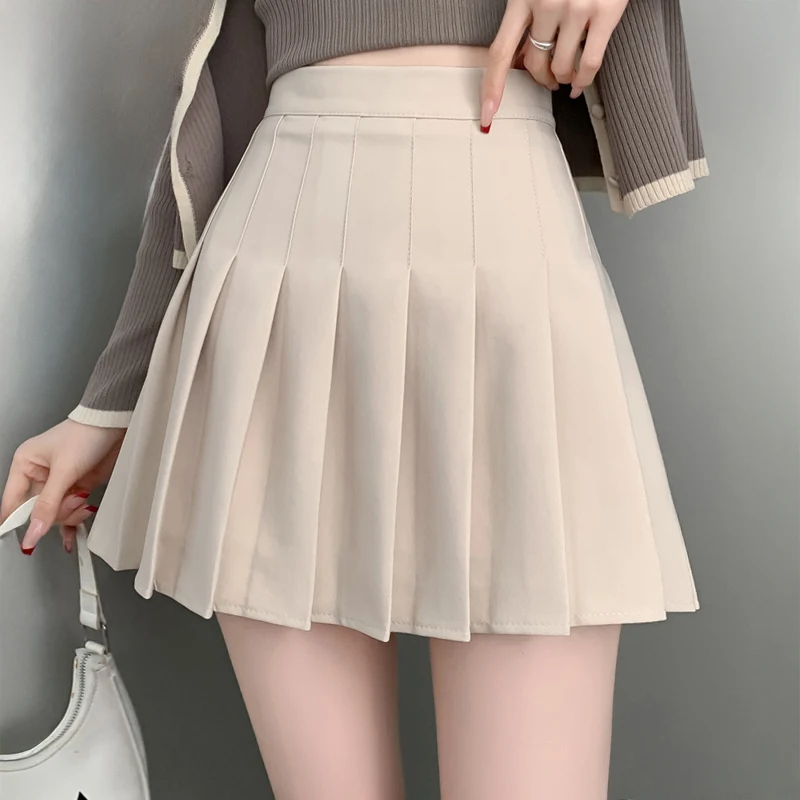 プリーツテニススカートピンクハイウエストボックスプリーツミニスカート女性ミニスカートティーンガール春夏女子高生プレッピー衣装