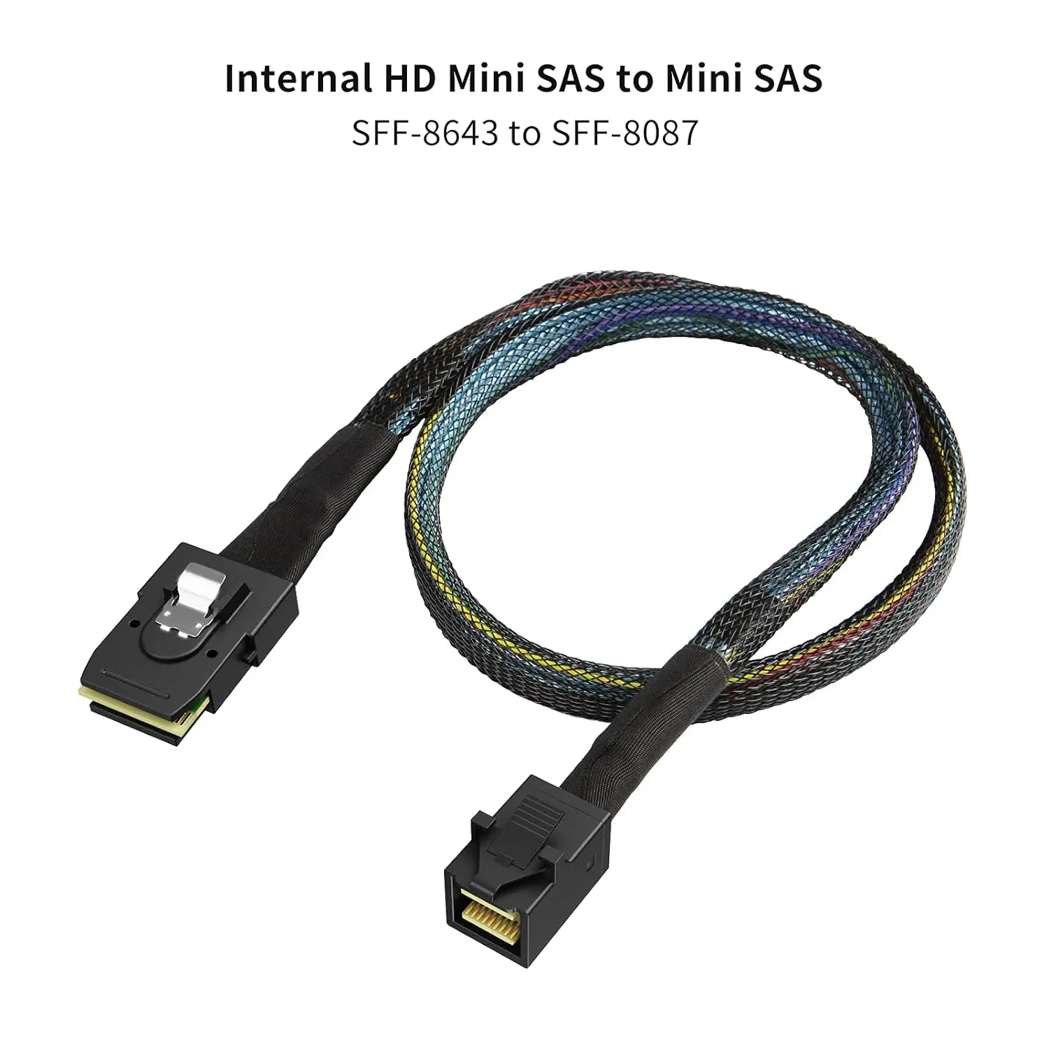 Internes MINI SAS HD-Kabel SFF-8643, Mini SFF-8087 12 Gbit/s Datenübertragungskabel für Motherboard-Server-Raid-Controller zur Backplane