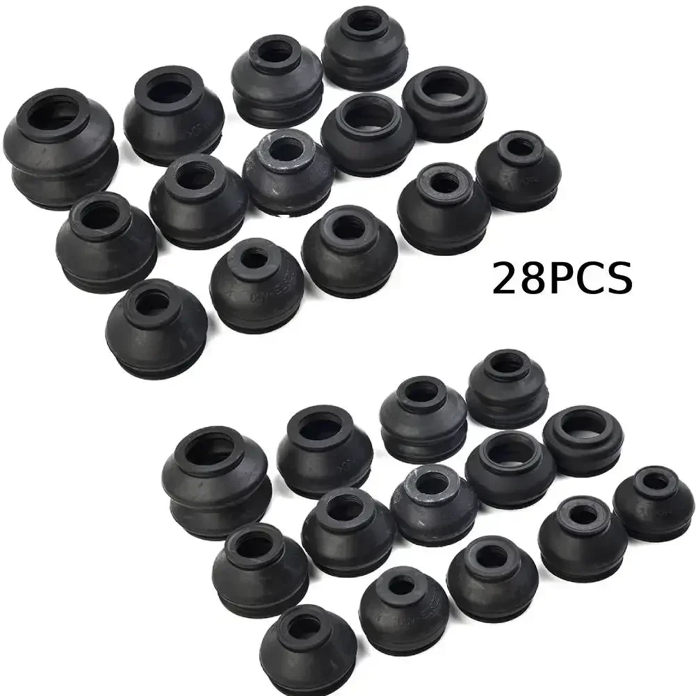 28pcs Ball Joint Boots Suspension Steering Dust Cover Track Tie Rod Linkage Kit Increases Fuel Mileage Helps Eliminate Pulls