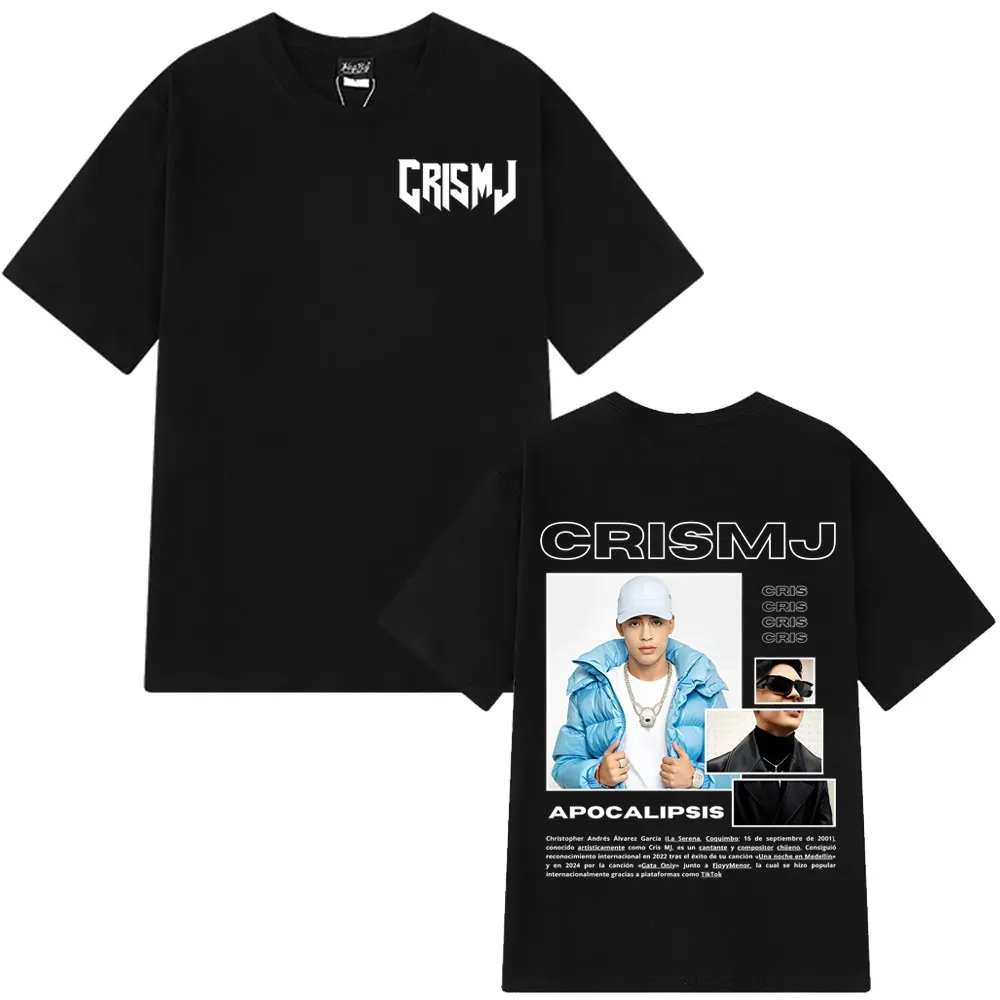 

Rapper Cris Mj Tour 2026 Merch T-shirts Men Women Harajuku Gothic T Shirts High Quality Cotton Short-sleeved T-shirt Streetwear