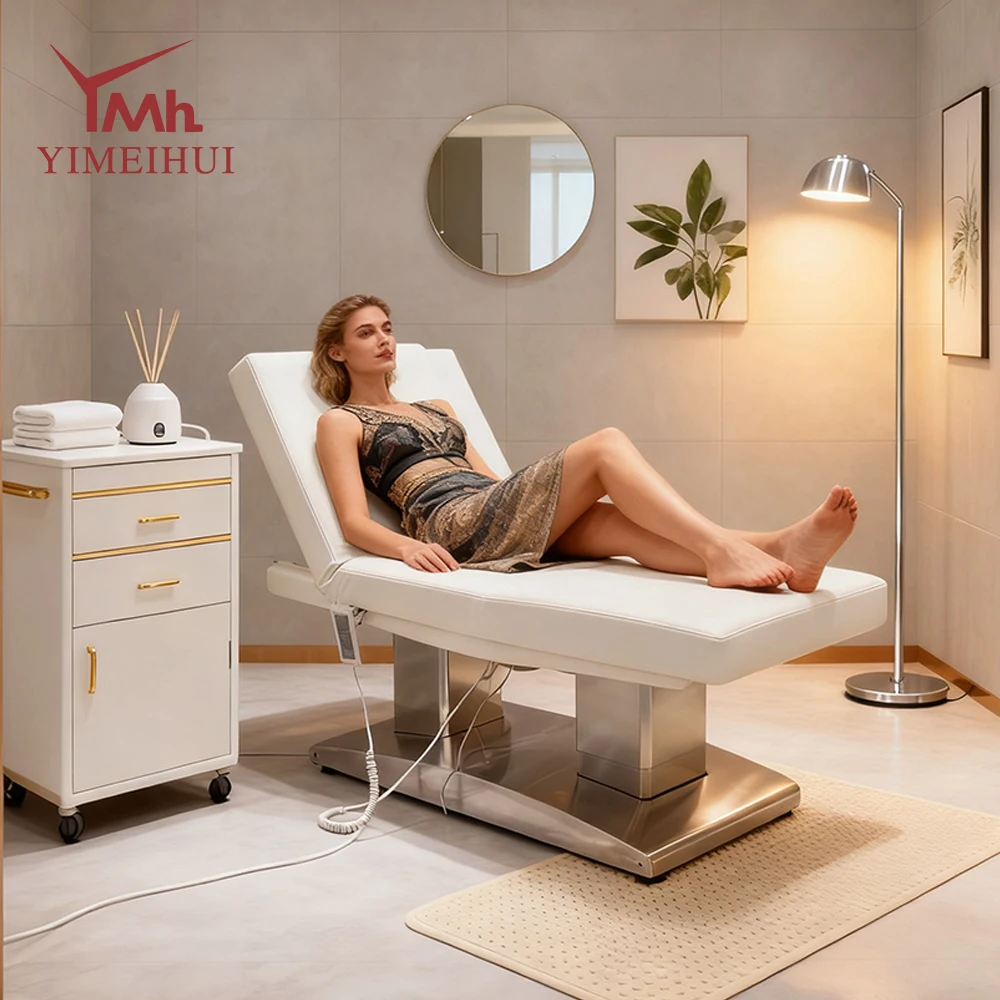 

Modern Beauty Facial Bed 4 Motors Electric Massage Table Salon Esthetician Equipment camilla Bed