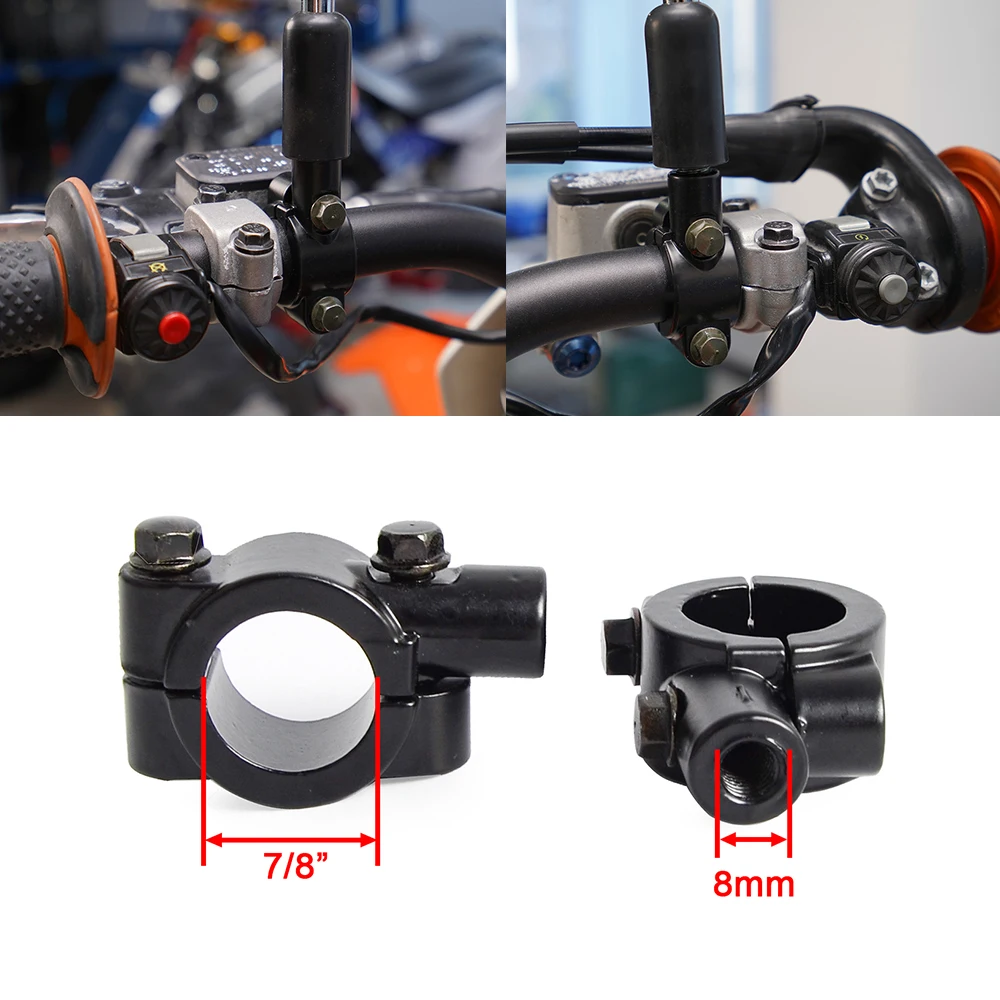 8MM Handlebar Mirror Mount Rearview Mirror Seat For KTM BMW YAMAHA HONDA KAWASAKI Ducati SUZUKI Motorcycle ATV UTV DIRT BIKE