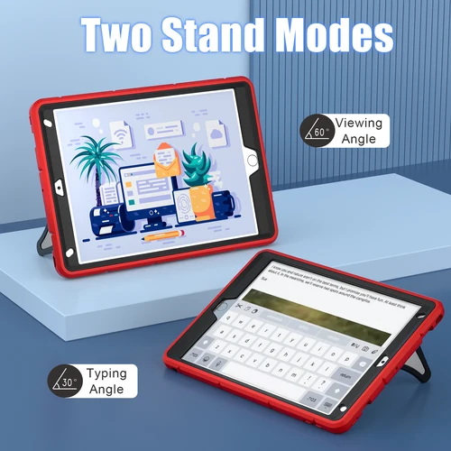 Imagen 2 del producto Para nuevo 2024 iPad Pro 11 Air 11 10,9 9,7 2017/2018 Pro 9,7 5/6/7/8/9th 10,2 2019/2020/2021 funda protectora con soporte para niños