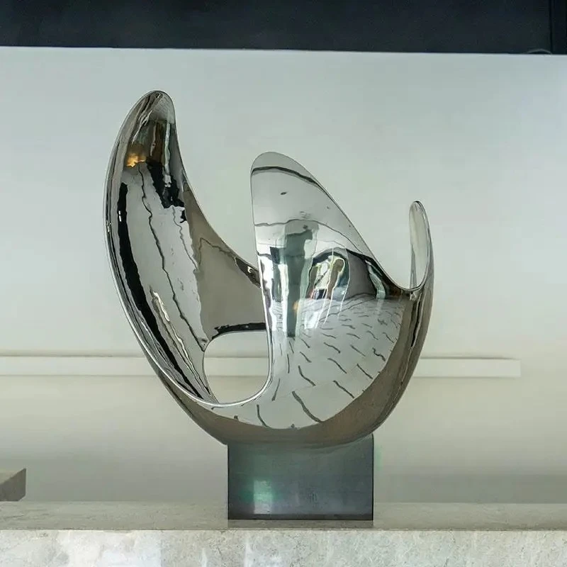 

Modern interior is a decorative art tabletop ornament abstract stainless steel sculpture