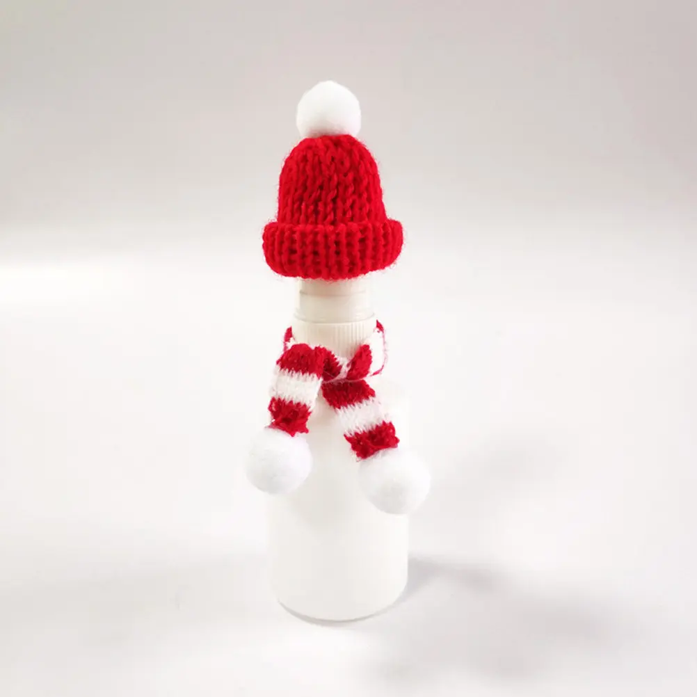 5Pcs Winter Knitted Scarves Soft Comfortable Small Striped Scarves 1x23cm Christmas Decoration Gift Christmas Scarf