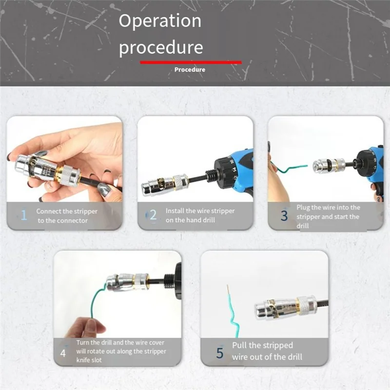 

A55F-Electric Wire Stripper Cable Peeling And Stripping Machine For Quickly Stripping Wire Use With Hand Electric Drill