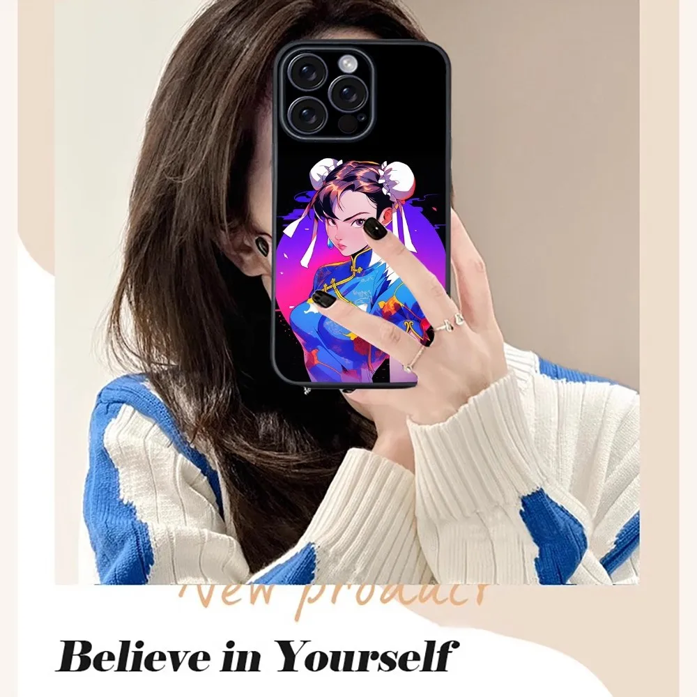 Chun-Li Game-Street-Fighters Phone Case For iPhone 16 15 14 13 12 11 PRO MAX PLUS Mini TPU Soft to Skin-friendly case