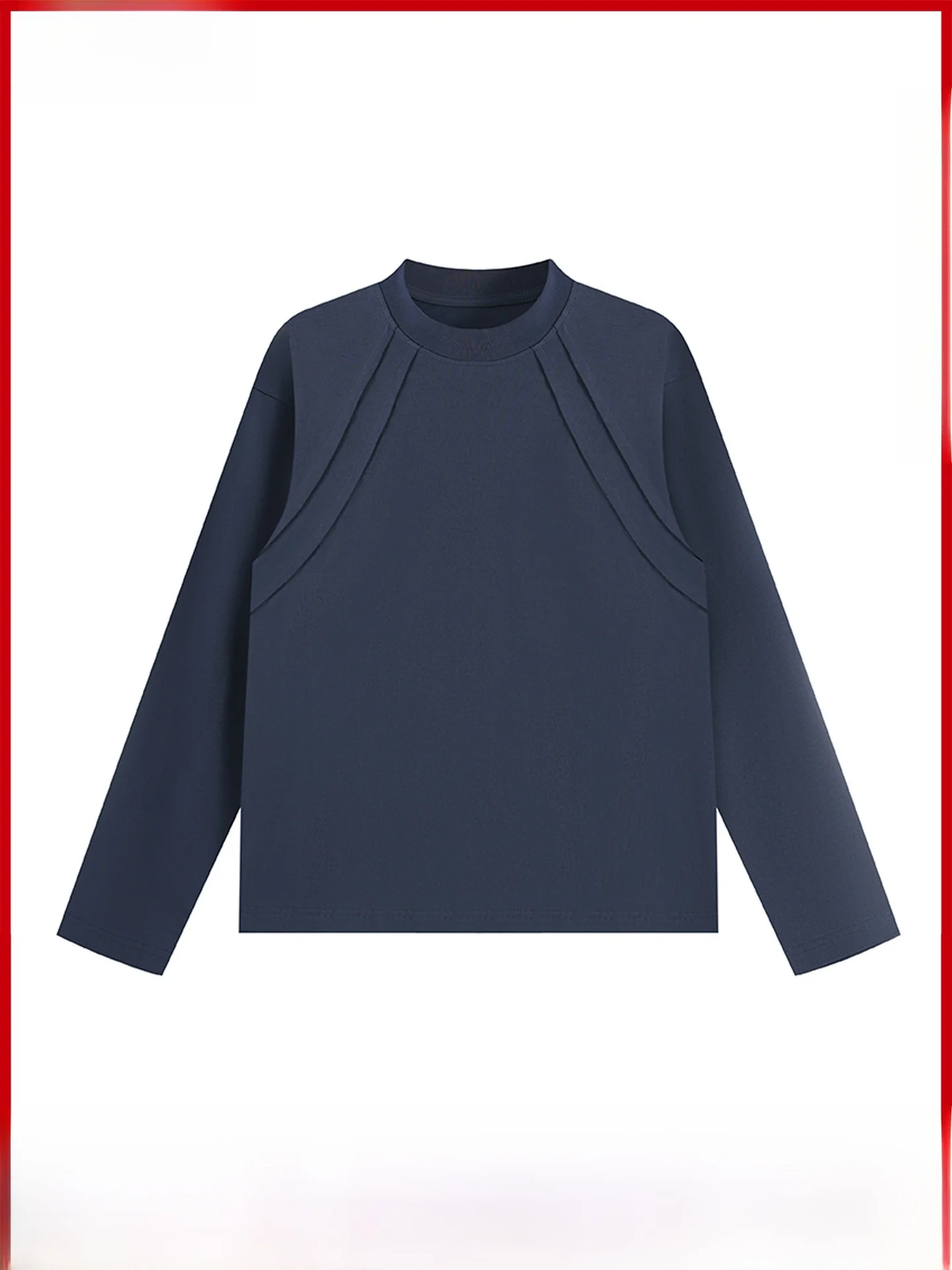Vintage Japanese Style Deconstructed  Color Long Sleeve Pure Cotton Men's T-shirt Inner Wear Casual Fashion Brand