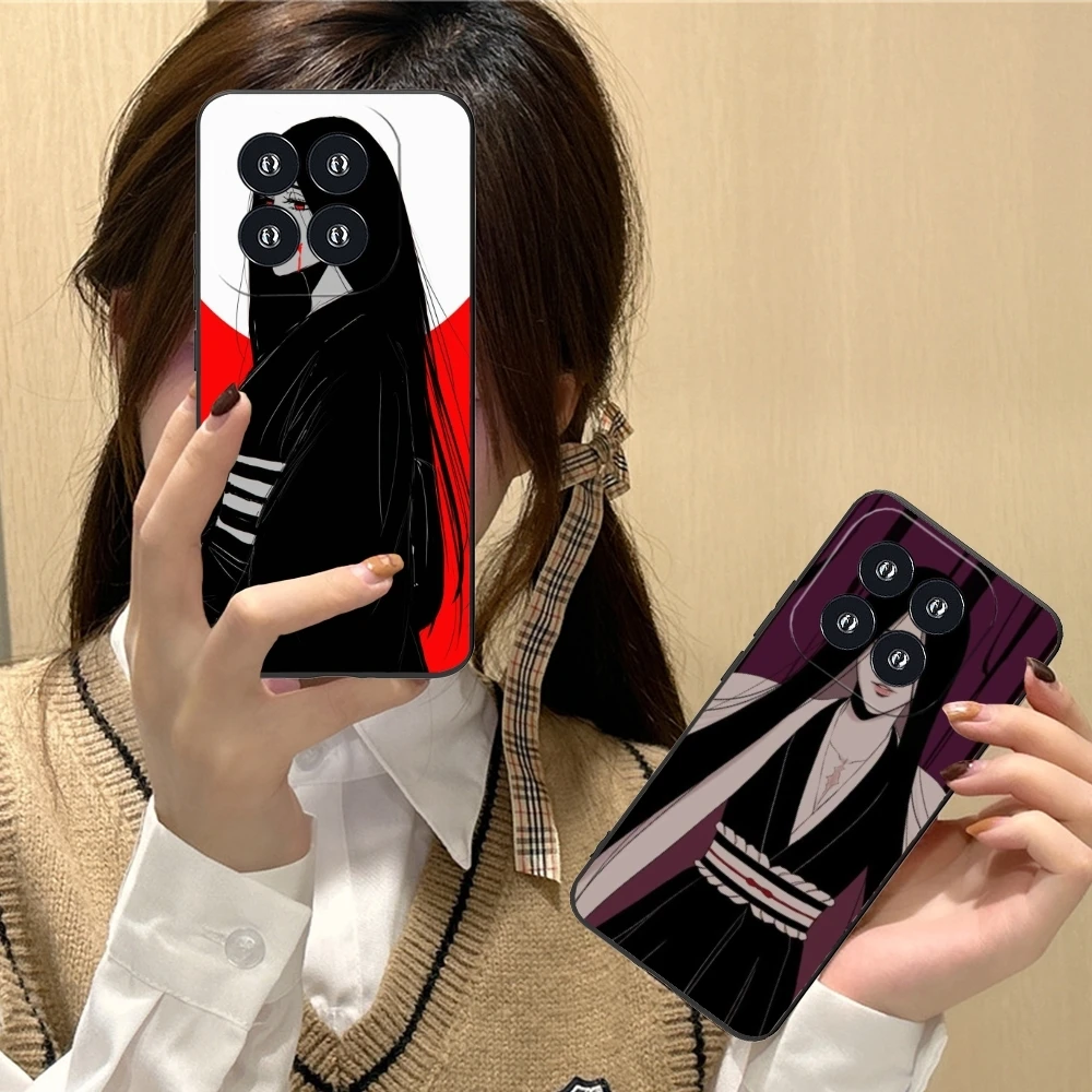 Bleach Unohana Mobile Cell Phone Case for Xiaomi 14 13 12 11 10 9 T Ultra Lite Pro S SE X 5G Black Soft Phone Cover Shell