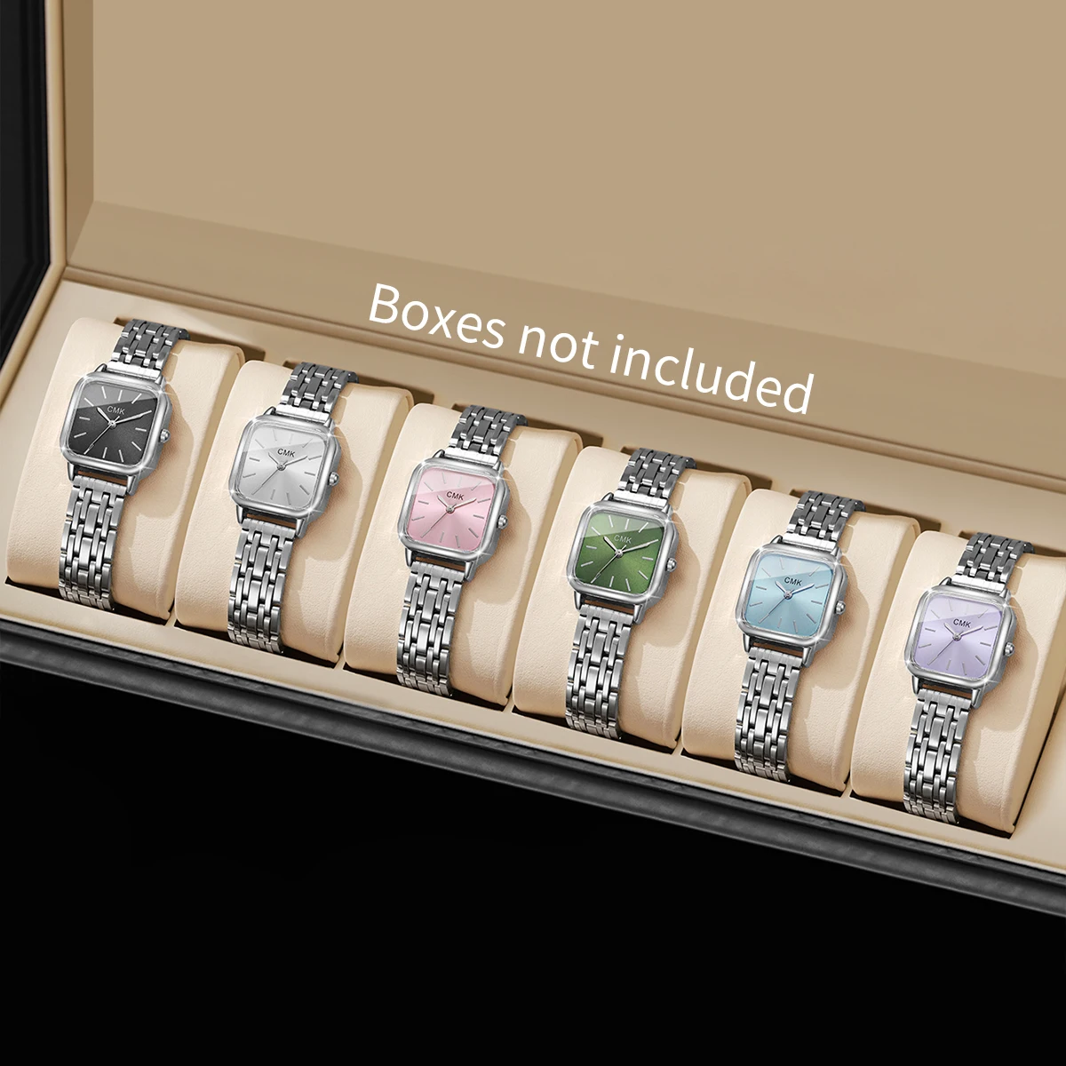 1/2/3/4/6PCS Fashion Square Women Watches Simple Ladies Quartz Wristwatch Reloj Mujer（Without Box）