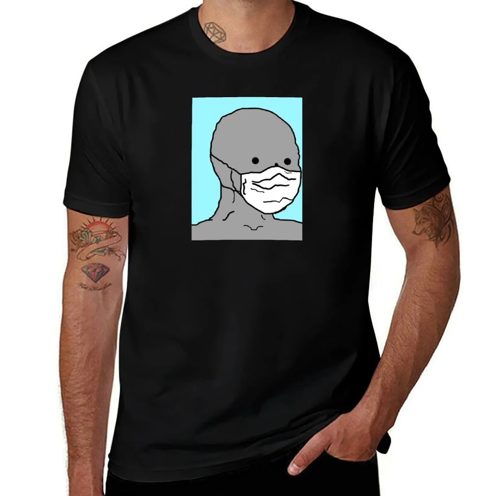 npc face mask T-Shirt Moisture Wicking Athletic T-Shirt