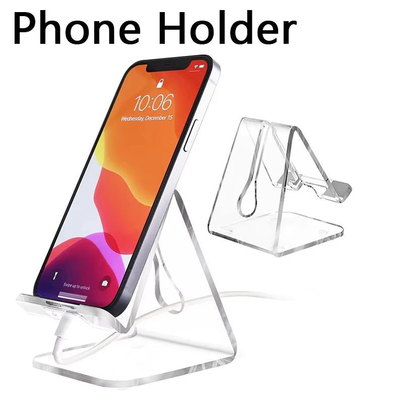 

Универсальный акриловый прозрачный держатель для телефона, настольная подставка для телефона, подставка для планшета для iPad, iPhone, Samsung, Xiaomi, Huawei, держатель для телефона, планшета