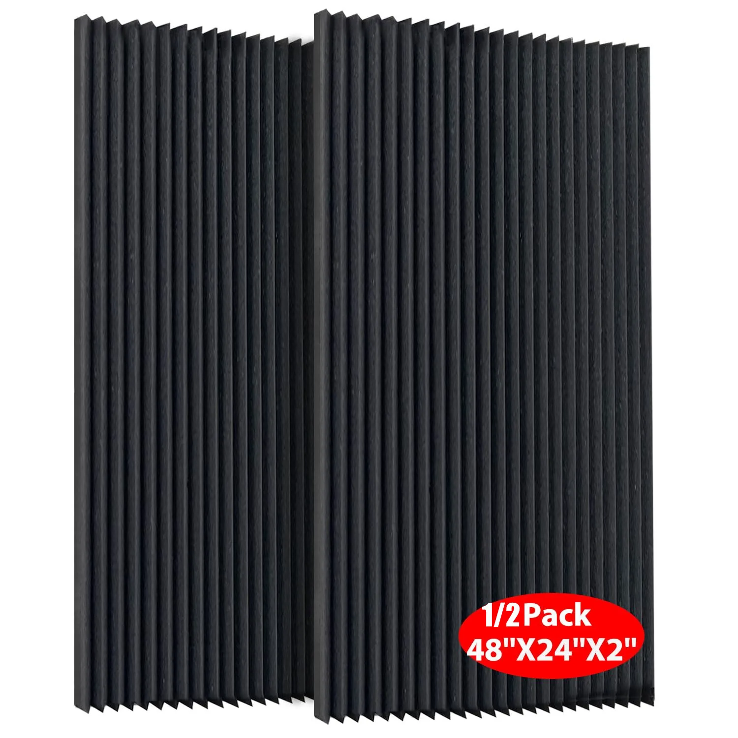 1/2Pcs 120x60x5cm Wedge Tiles Acoustic Foam High Density Studio Sound Absorption Noise Insulation Panels Large Size Home Office