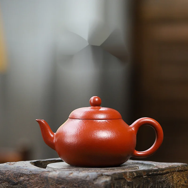 

Yixing Purple Clay Pot Pure Manual Jun De Coarse Teapot Household 30 Mesh Coarse Sand Wrinkle Skin Mud 160cc