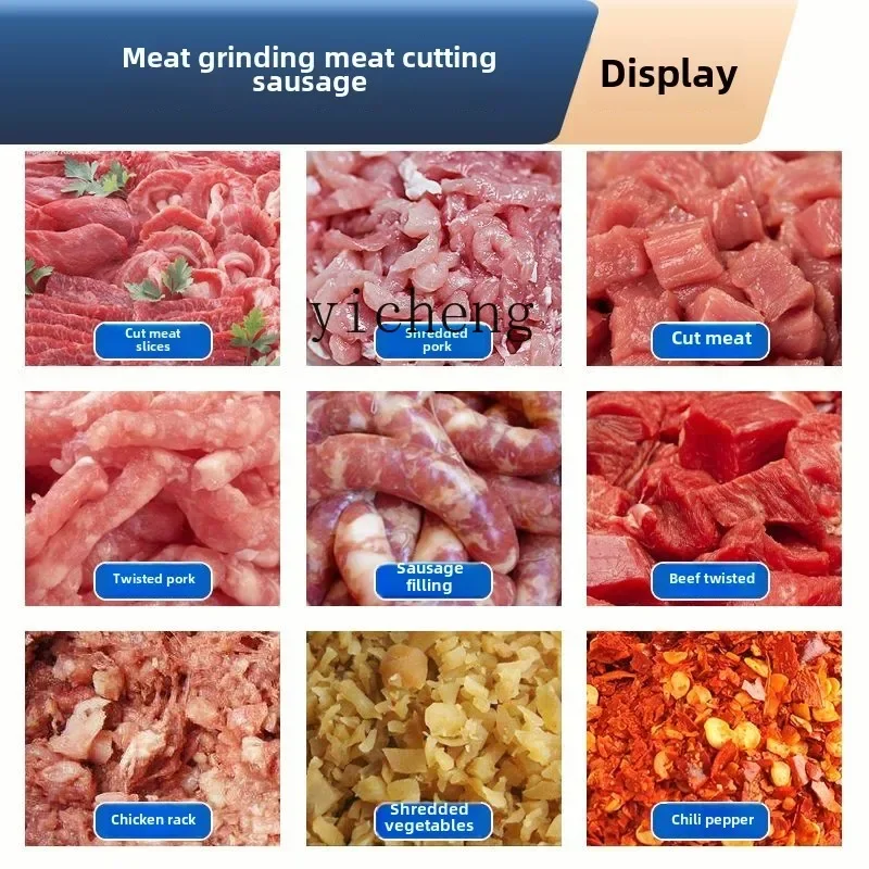 XL Commercial Meat Grinder Multifunctional Stainless Steel Large High Power Meat Beating, Meat Slicing