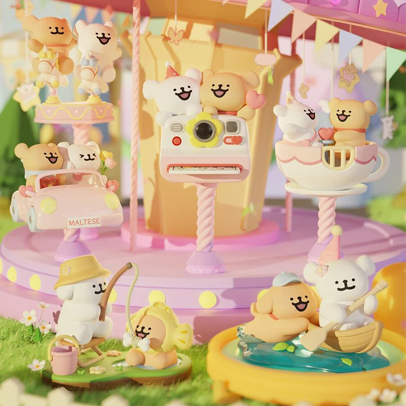 

Genuine Plzdot Line Puppy Happy Outing Series Surprise Mystery Blind Box Cute Anime Desktop Decorations Doll Girl Birthday Gift