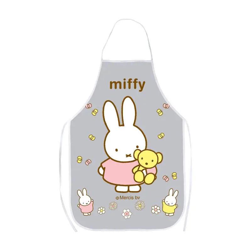 Miffy Apron Cute Cartoon Waterproof Oil-proof Strap Cooking Kitchen Household Aldult Sleeveless Clothes Thick Large Area Gift