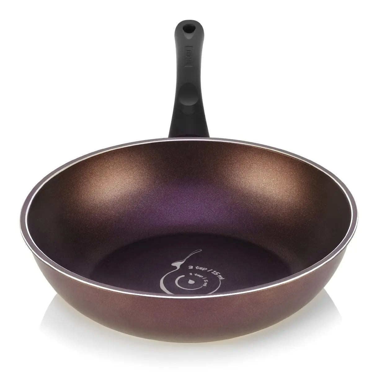 

12" Non-Stick Wok Pan, 5-Layer Teflon Coating, Induction Ready, Oven Safe, Made in Korea