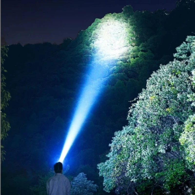 3500000LM Super Bright LED Headlamp Rechargeable Head Light With Fluorescent, Waterproof Fishing Head Torch For Outdoor Camping