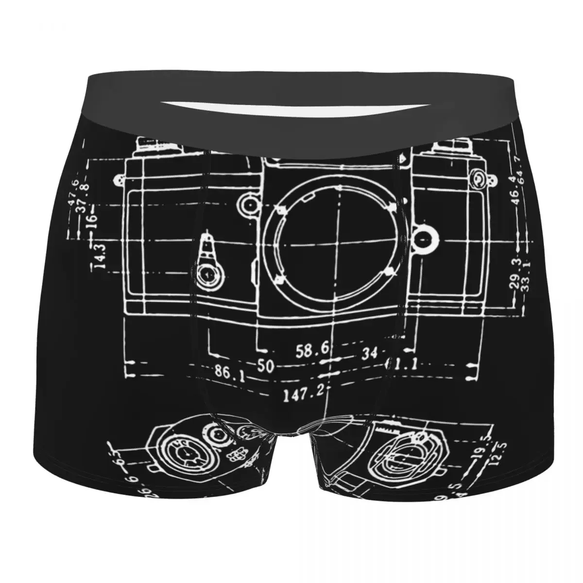 Super Fashion Camera Patent Shirt For Photographer Man Underwear Boxer Shorts Panties Humor Soft Underpants for Homme