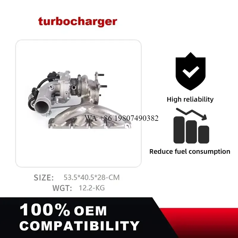 wmwmnu for Raceorly Turbo Kit Upgrade 06J145702L Turbocharger Metal Engine Parts for GTI Q3 2.0T CCT CCZ EA888