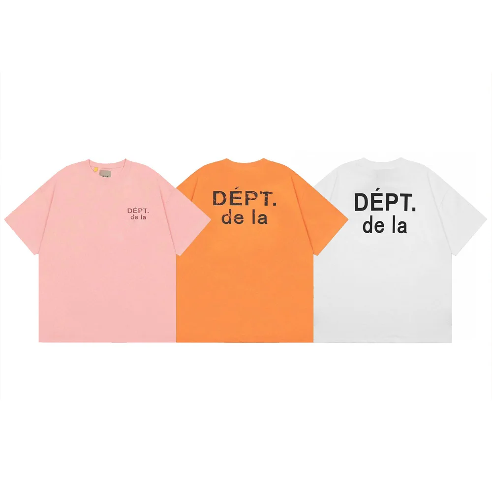 

DEPT Fashion Brand Letter T-Shirt for Men and Women Summer Gallery Print Cotton Short Sleeve Shirt