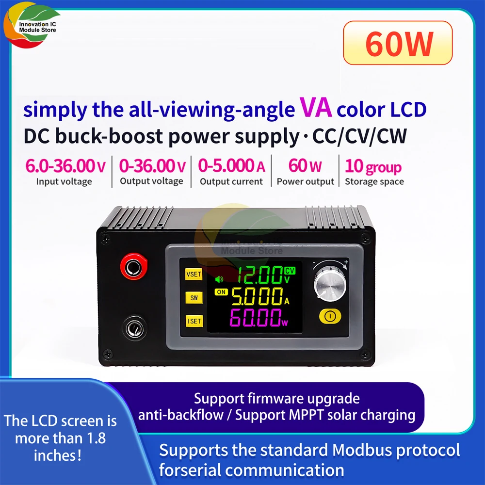 SK60 CNC Lift-off DC Adjustable Voltage Regulator Constant Voltage and Constant Current Solar Charging Module 6-36V to 0-36V