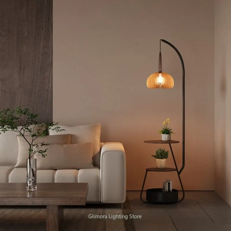 Vintage Ambient Floor Lamp, Mid-century Style, Metal & Glass, for Living Room Sofa Side Bedroom
