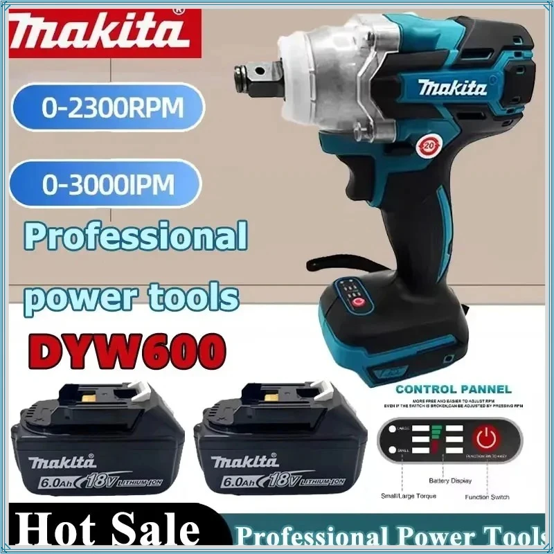 

Бесщеточный аккумуляторный ударный гайковерт Makita DTW600 18В с высоким крутящим моментом, электроинструмент для авторемонта