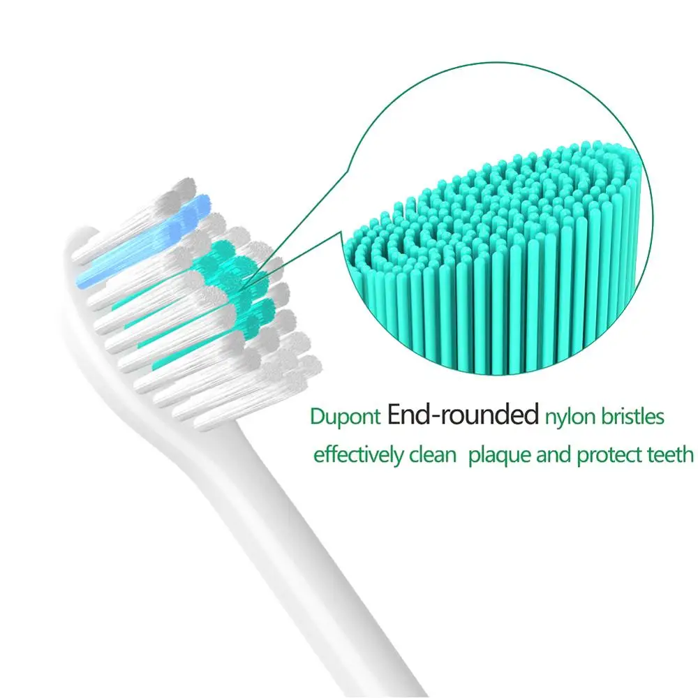 Cabeça de escova de dentes elétrica, 8 peças, ideal para philips sonicare e-series, hx7001, hx7002, hx7022, hx9500, hx9552, hx5910