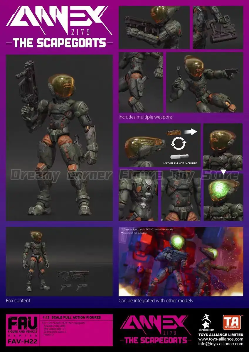 

【In Stock】Acid Rain War 3.75-inch FAV-H22 THE SCAPEGOATS 1:18 SCALE FULL ACTION FIGURES