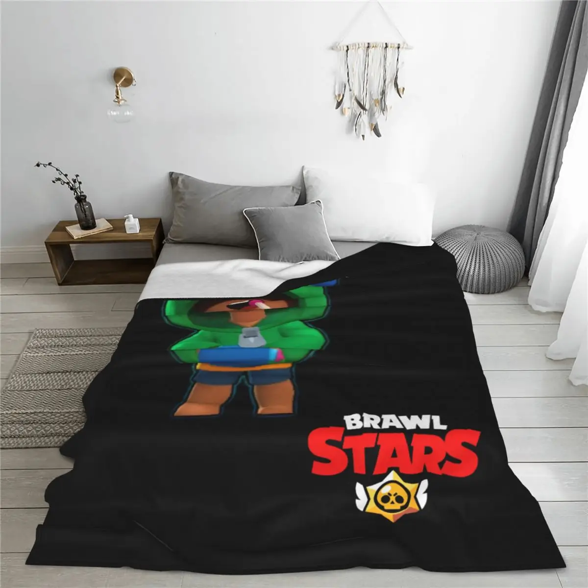 Brawlls Leon Fleece Throw Blankets Game Blanket for Bedding Travel Super Soft Bedroom Quilt