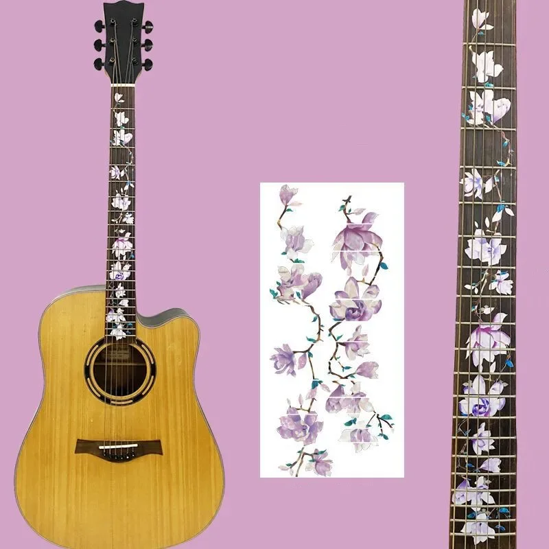 Novelty Cross Inlay Decals Guitar Fretboard Stickers Electric Acoustic Guitar Bass Fingerboard Sticker Ukulele Decorative Decals