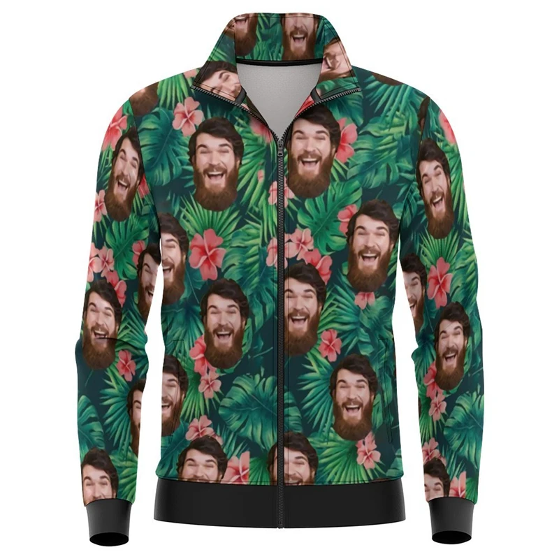 Funny Custom Face Design 3D Print Jacket Men Women Birthday Gift DIY Singer Cp Photo Coat Chilren Customization Jackets Clothes