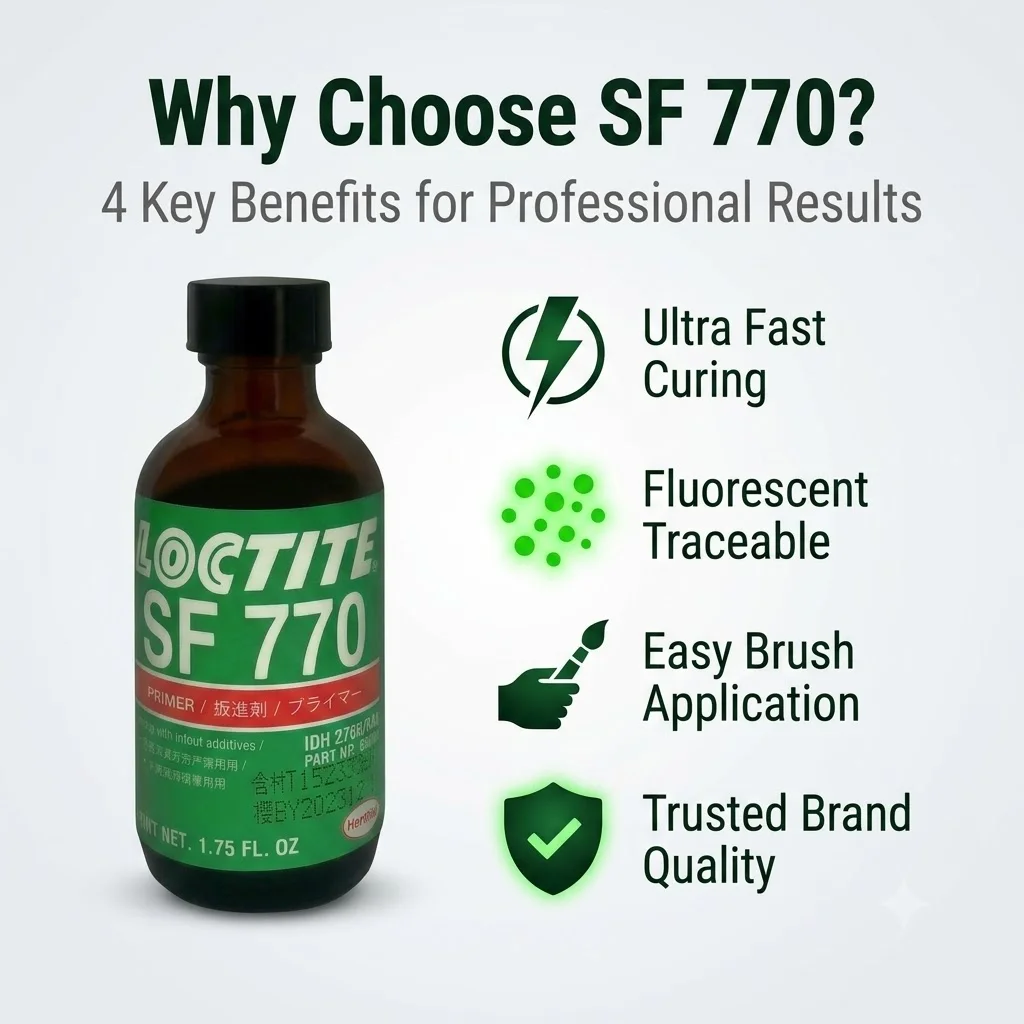 Loctite SF 770 Original Clear Adhesion Promoter 1.75 Oz Bottle Instant Adhesive Bonding Primer for Various Applications