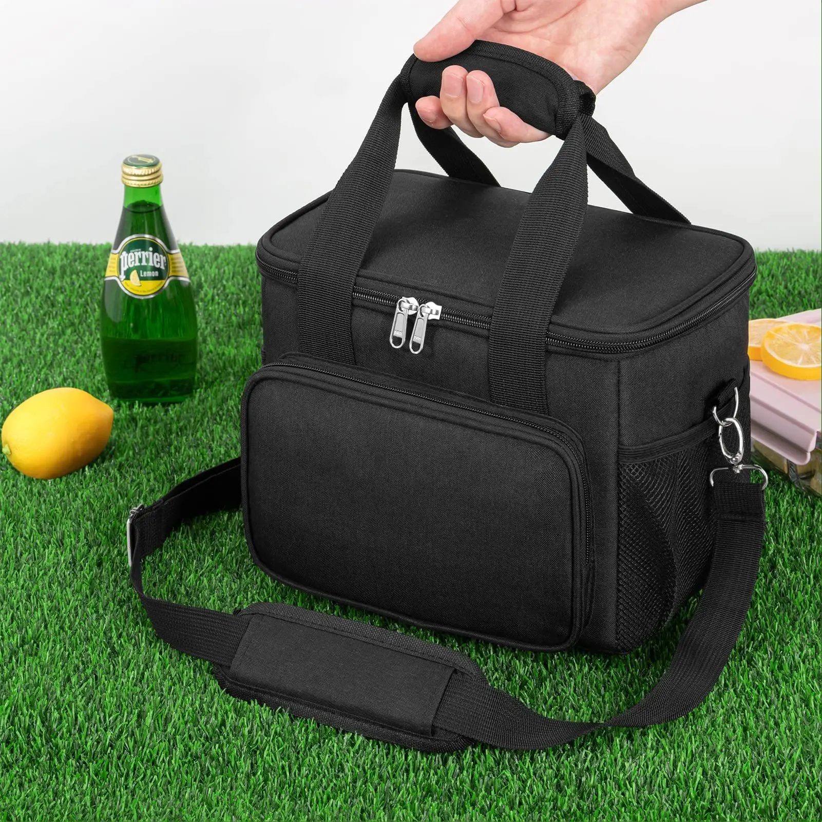 

10/15L Portable Lunch Bag Thermal Insulated Lunch Bag Box Handbag Wine Beer Cooler Crossbody Shoulder Bag Camping Picnic Bag