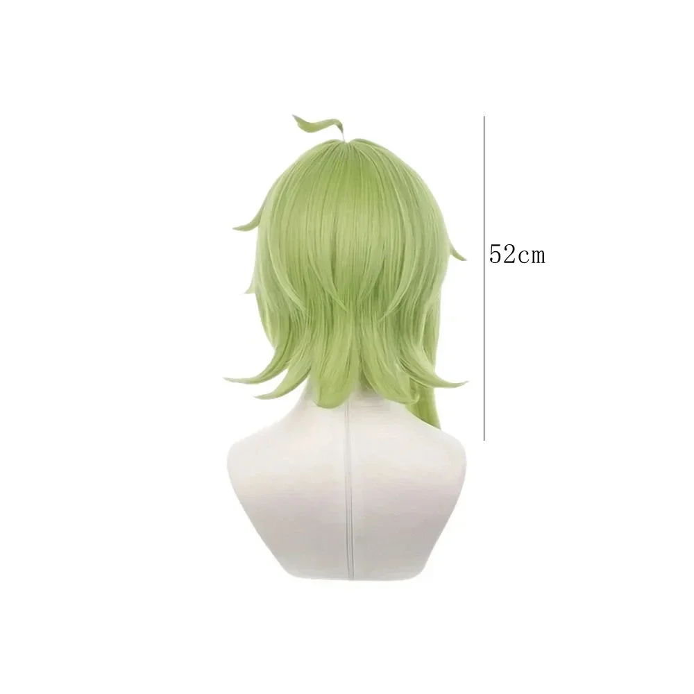 Pelucas de Cosplay de Anime Genshin Impact Collei, pelo sintético largo verde resistente al calor, accesorios de fiesta de Carnaval