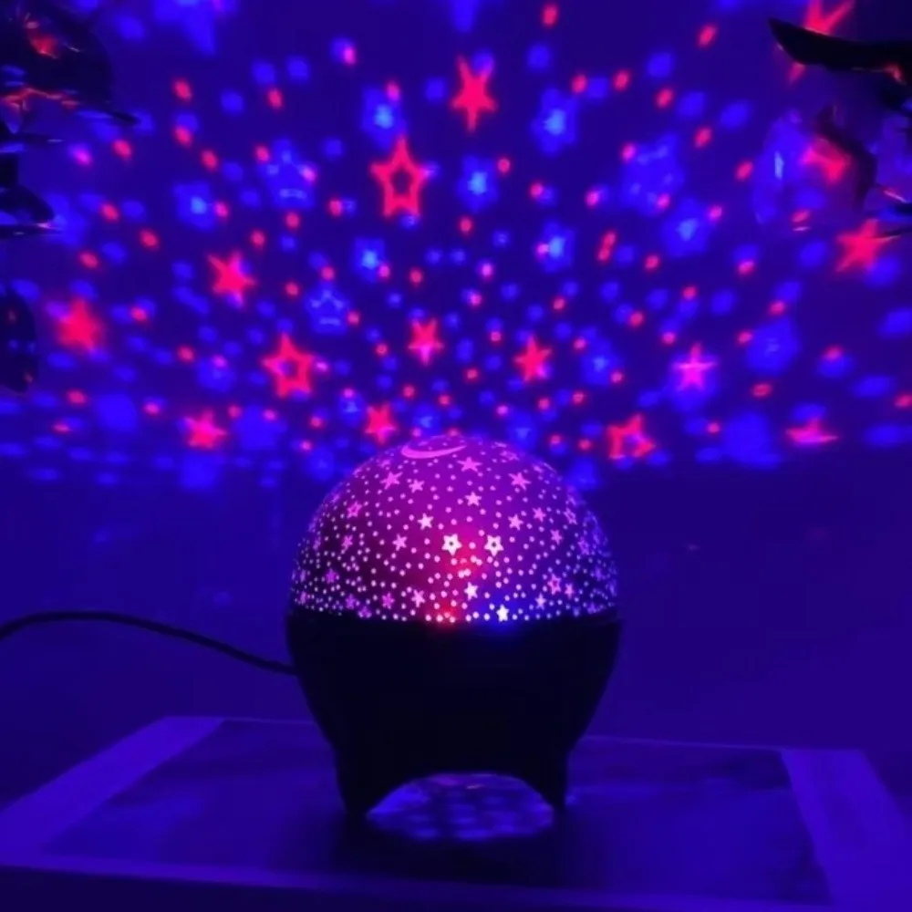 Creative Dreamy Star Projector Night Light LED Colorful 5V USB Projector Lamp Romantic Moon Galaxy Starry Sky Night Lamp Bedroom