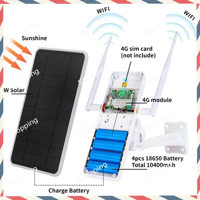 M20K 6W 4G Solar Router,Wifi Repeater,4G Router Solar Powered One Machine ,IP66 Waterproof