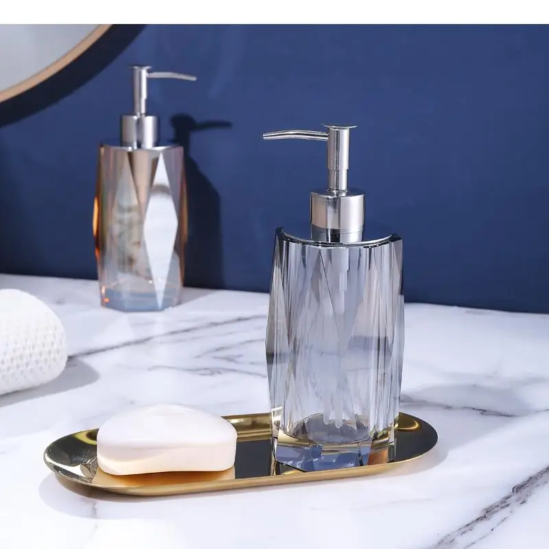 

Simple Crystal Body Wash Lotion Bottle Soap Dispenser Home Portable Hand Sanitizer Shampoo Bottle Dispenser Bathroom Accessories