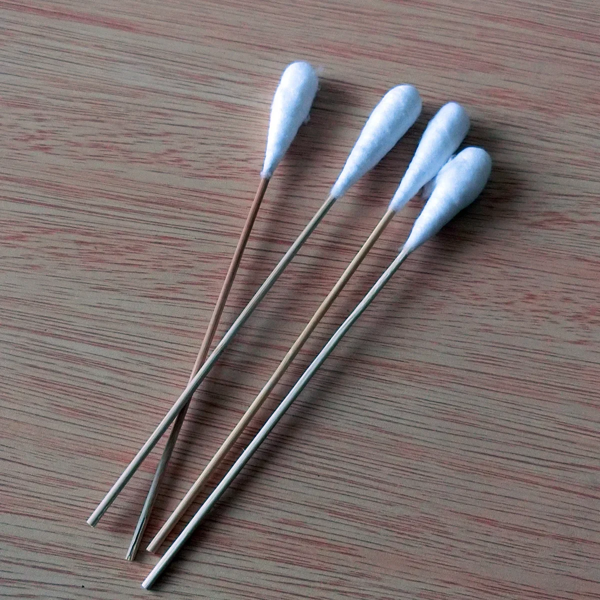 100packs Medical Hemostatic Cotton Swab Single Head Q Tips Sterile Sticks Makeup Applicator 20cm Extra Long Wooden Handle