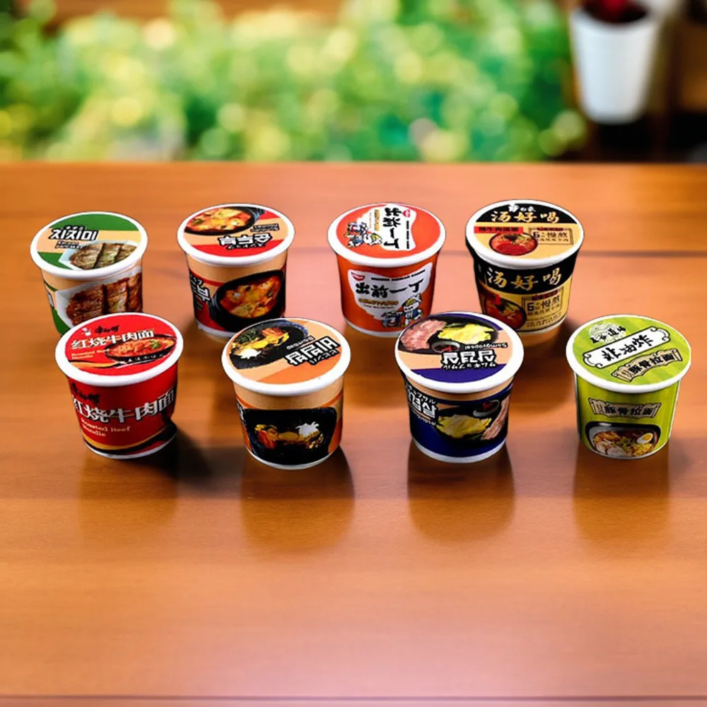 محاكاة طعام مصغرة لبيت الدمية ، نودلز سريعة التحضير لسيارة bjd blyth ob11 ، إكسسوارات ألعاب ، 9 ، جديدة