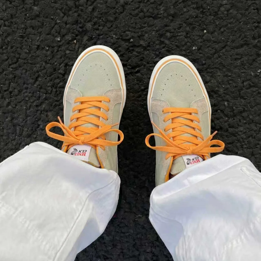 Unisex Skate Shoes, Beige Color‑Block Suede Casual Board Shoes, Wear‑Resistant Breathable Fashion Sneakers for Men Women