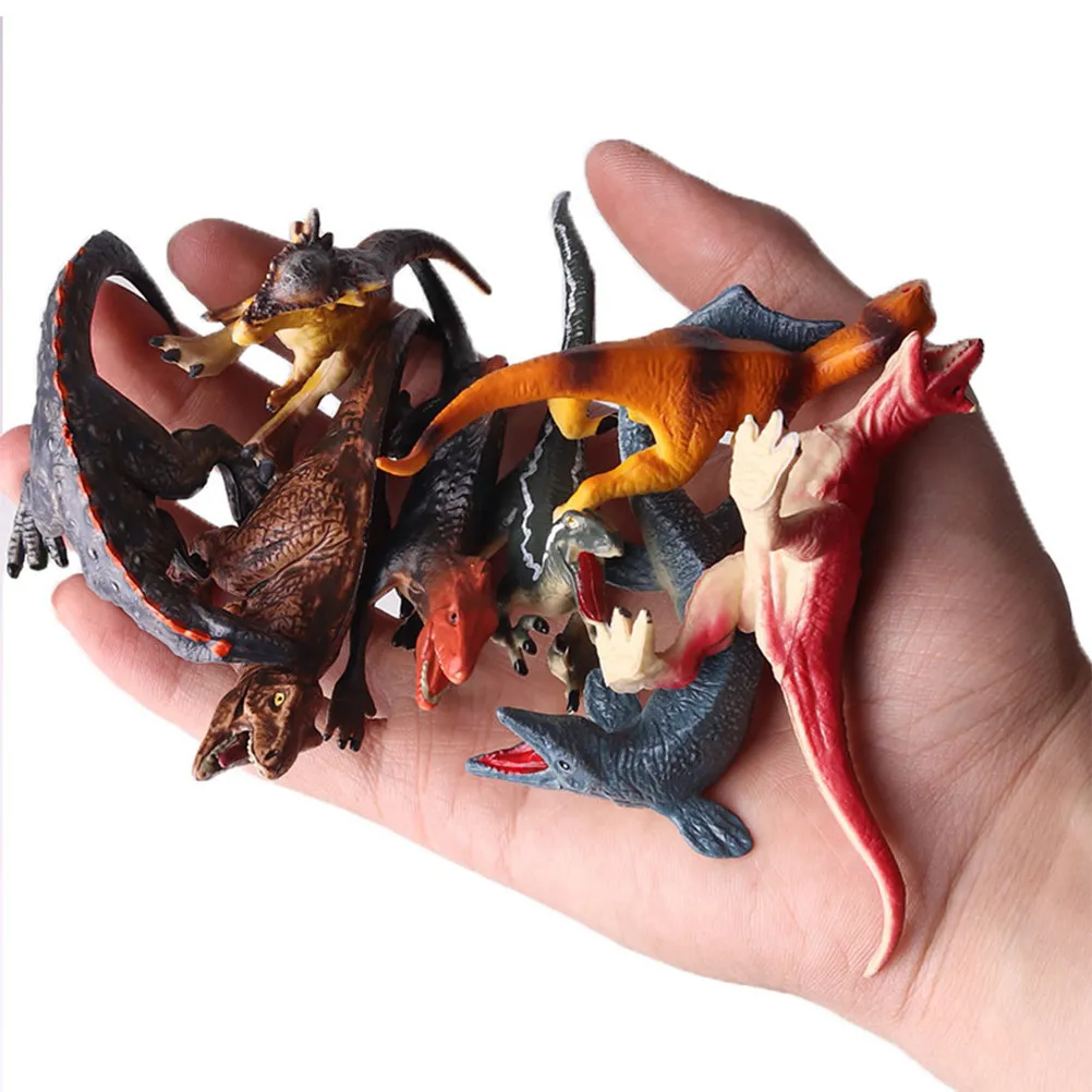 

8Pcs Premium Dinosaur Decor Set Realistic Animal Sculptures for Home Office Living Room Kids Room Party Decoration Educational