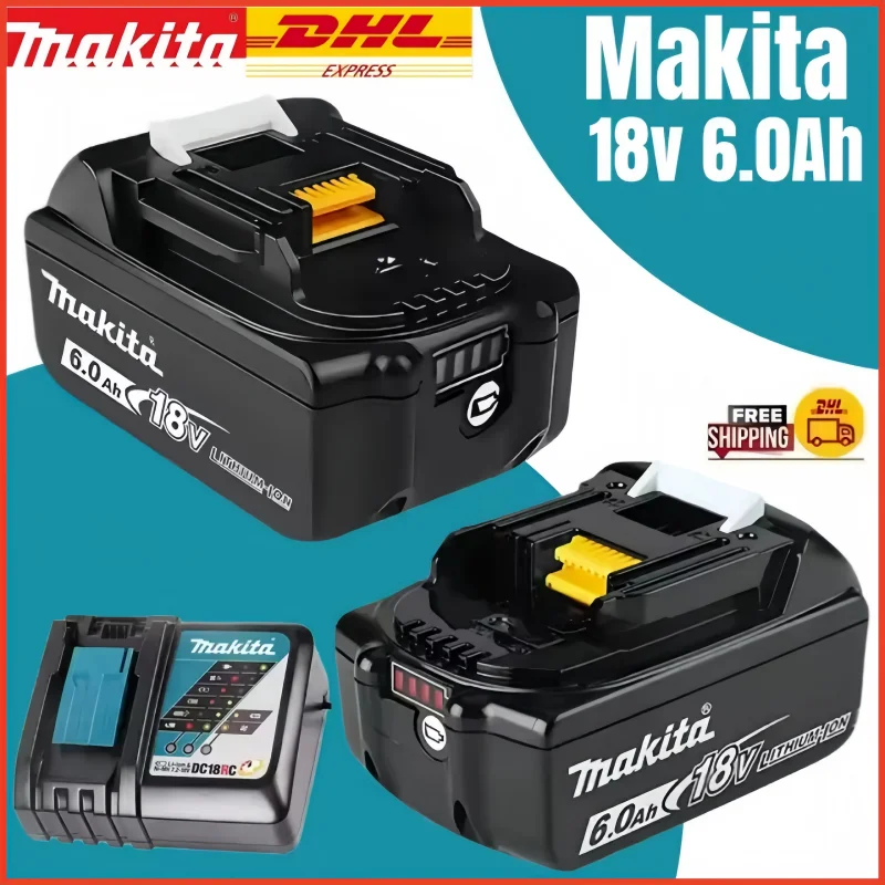 

100% Makita 18v Battery With Rechargeable Lithium Ion for BL1860B BL1850B BL1880 BL1860B LXT400 Power Tool Makita 18 v Battery