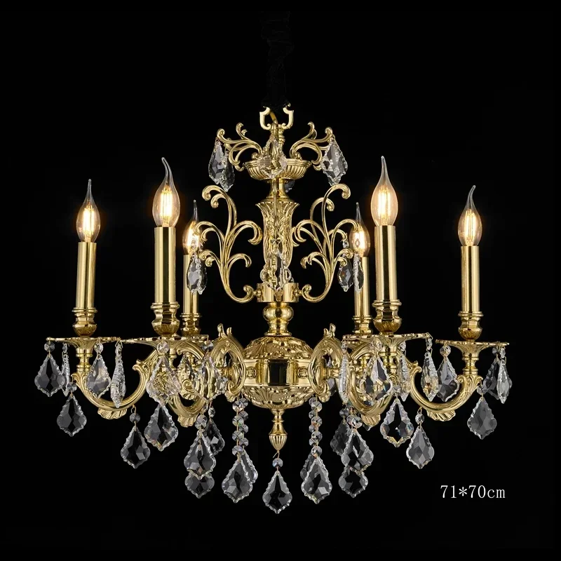 Characteristic style villa star hotel Baroque fashion fan multi-headed crystal chandelier