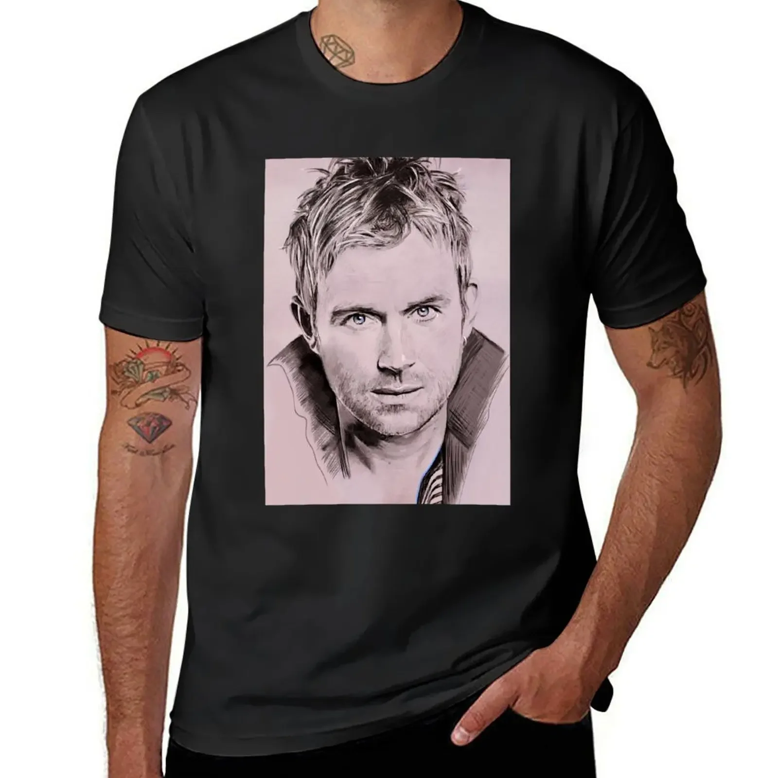 Damon Albarn T-Shirt designer shirts street wear rapper graphic tees Short sleeve tee mens tall t shirts