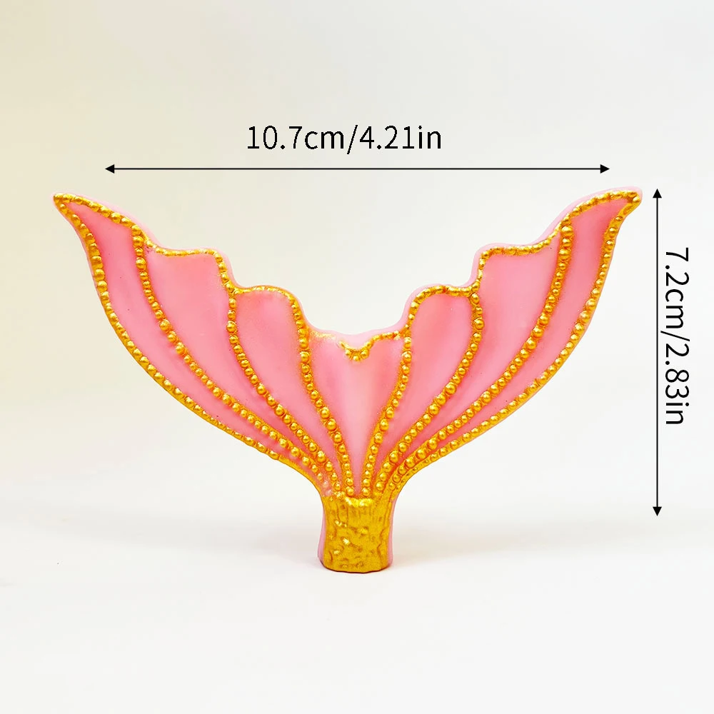 Meerjungfrau Kuchen Topper Regenbogen Schwanz Shell Schloss Tisch Ornamente Prinzessin Mädchen Baby Party Liefert Seestern Auto Kuchen Dekorationen – Detail 32